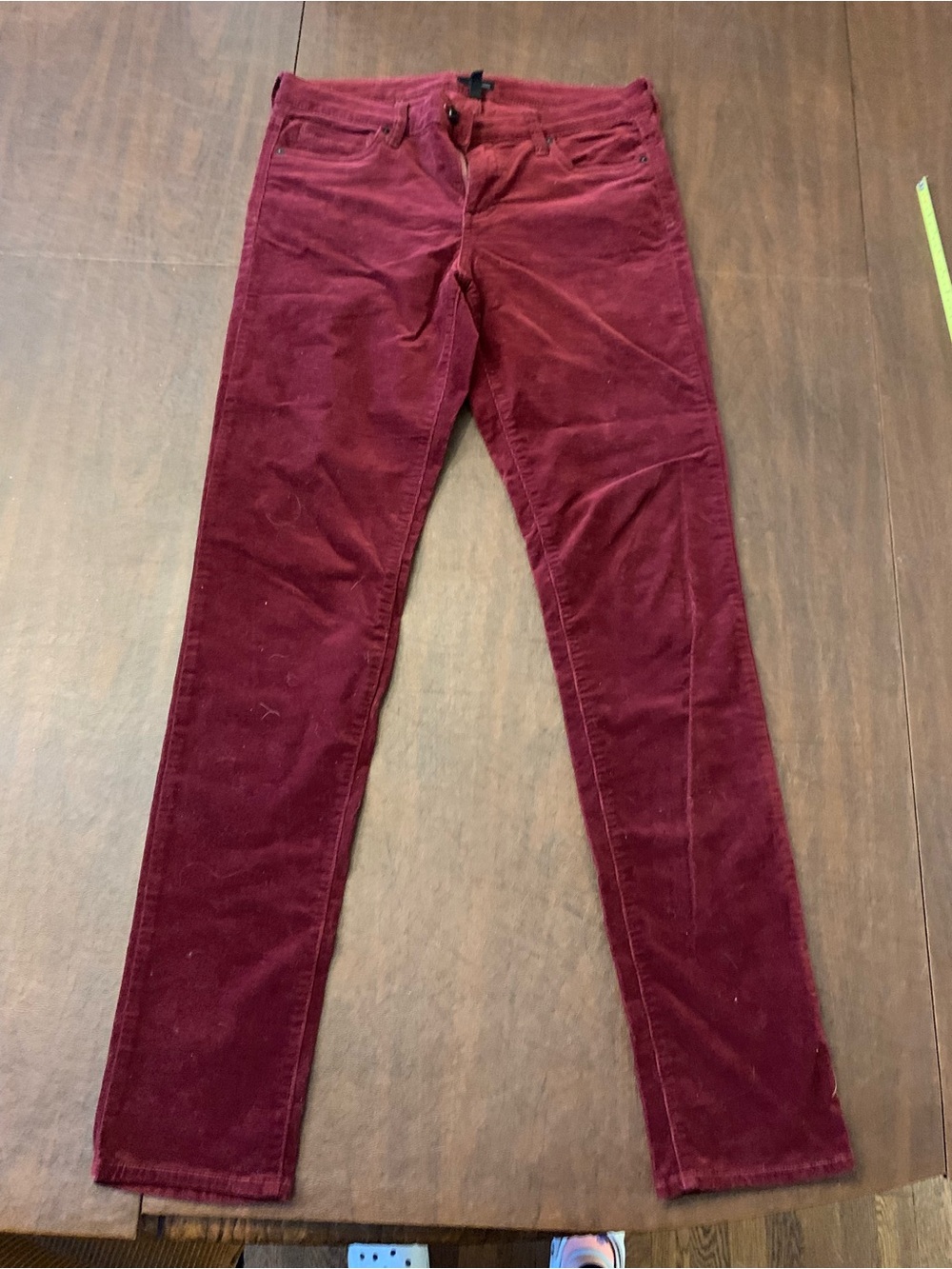 Women's Burgundy Corduroy Pants - 31 / Long